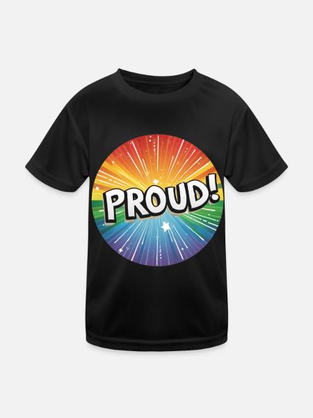 Fierté LGBTQ - T-shirt sport Enfant - noir - Devant
