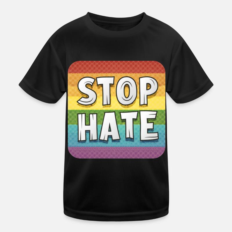 LGBTQ Stop Hate Kinder Funktions-T-Shirt