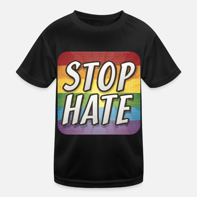 LGBTQ Stop Hate Kinder Funktions-T-Shirt