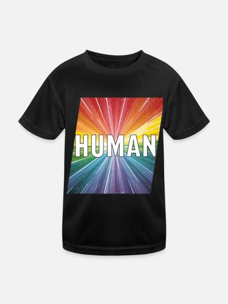 Humain LGBTQ - T-shirt sport Enfant - noir - Devant