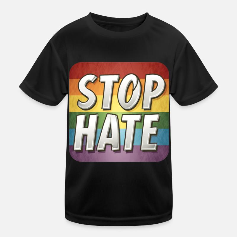 LGBTQ Stop Hate Kinder Funktions-T-Shirt