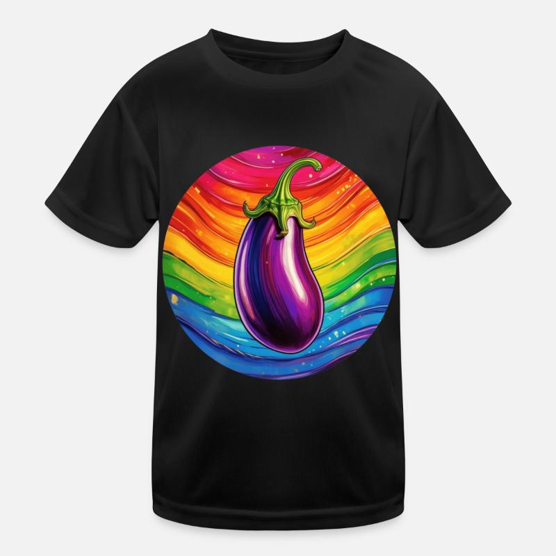 LGBTQ Eggplant Kids Functional T-Shirt