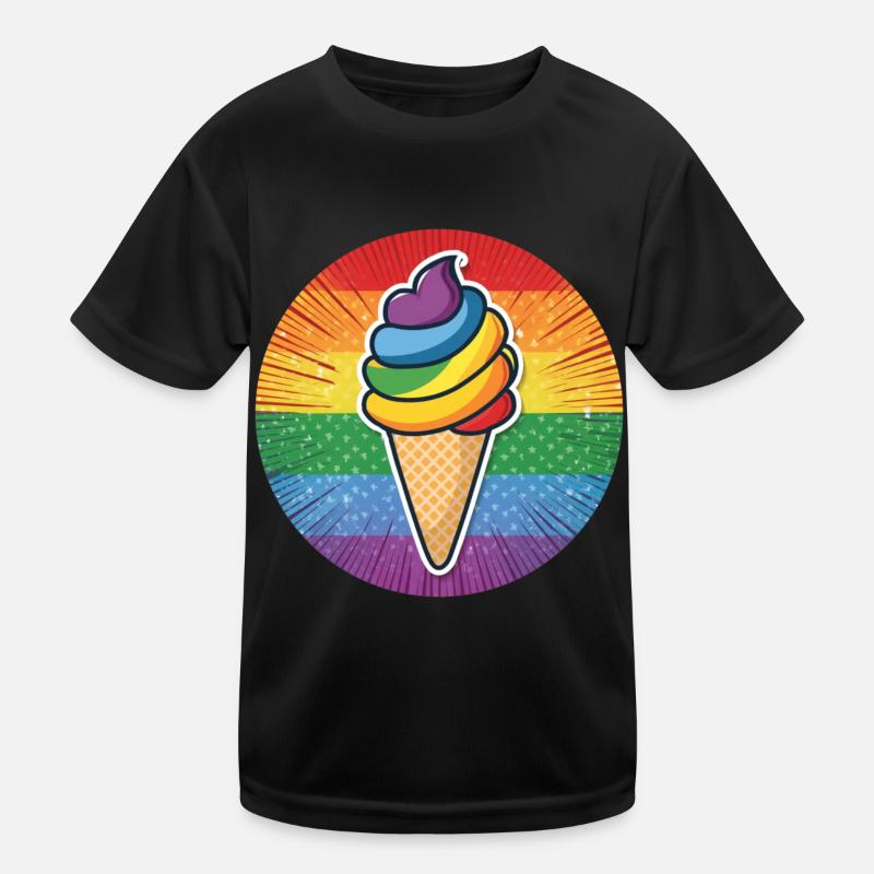 LGBTQ Ice Cream Eis Kinder Funktions-T-Shirt