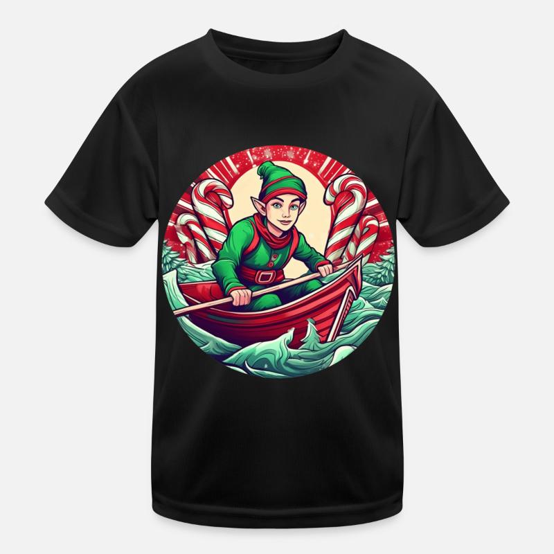 Aviron de lutin de Noël T-shirt sport Enfant