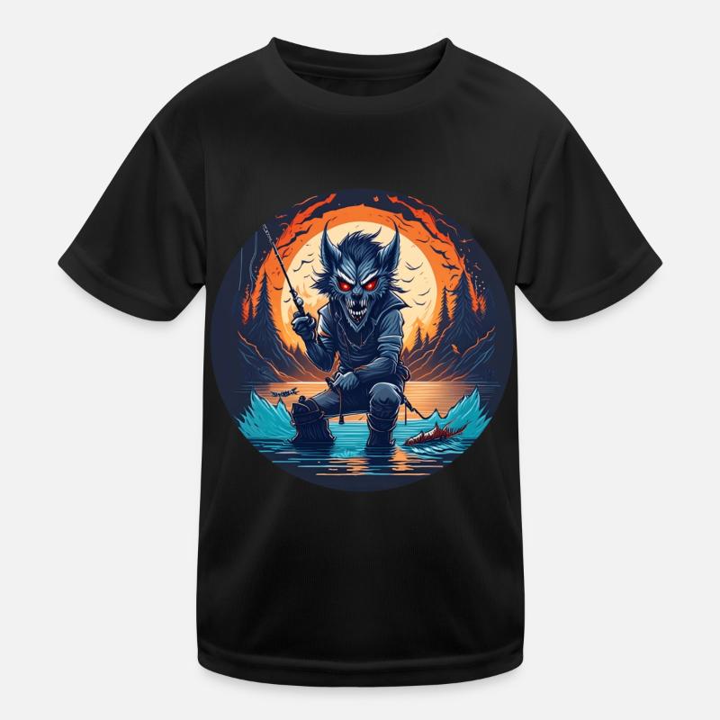 Gruseliges Halloween-partykostüm Werwolf-kostüm Kids Functional T-Shirt