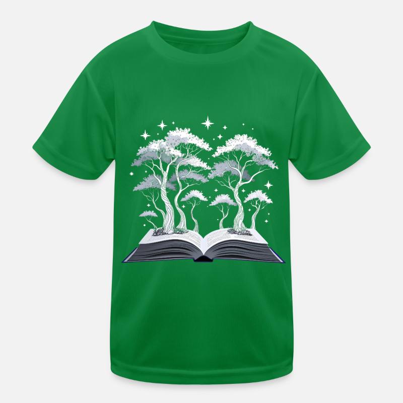 Magic Forest – Buch mit Bäumen Kinder Funktions-T-Shirt