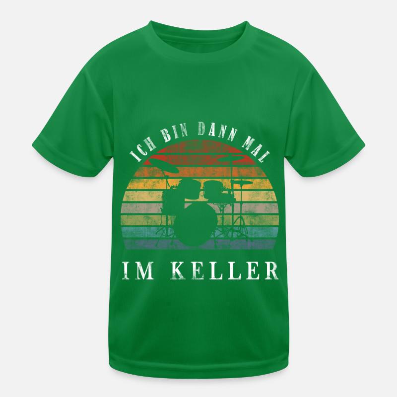 Je serai au sous-sol de la batterie. T-shirt sport Enfant