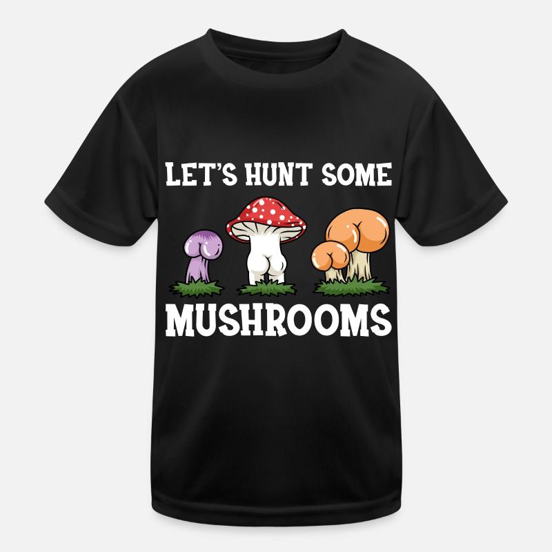 Champignons ramasser des champignons Cueilleurs de champignons Morilles des forêts Champignon T-shirt sport Enfant