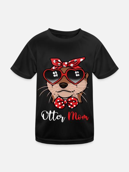 Otter gift women otter lover otter - Kids Functional T-Shirt - black - Front