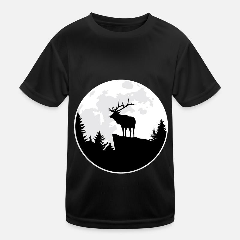 Moose Gift Deer Wild Nature Forest Deer Kids Functional T-Shirt