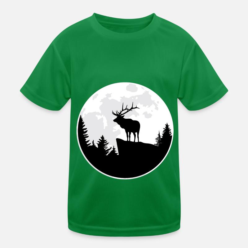 Moose Gift Deer Wild Nature Forest Deer Kids Functional T-Shirt