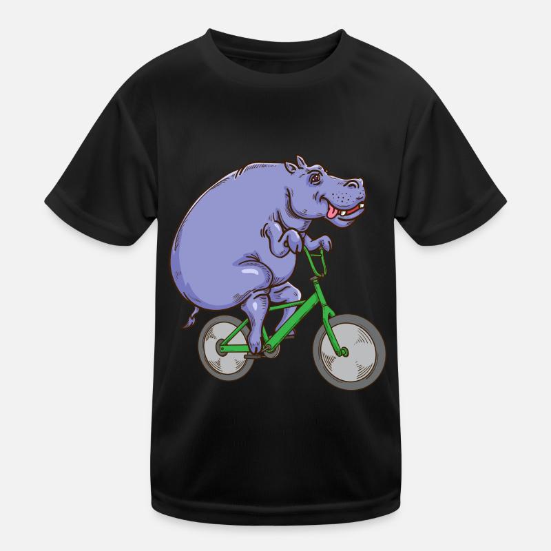 Hippo Cadeau Hommes Vélo Drôle Hippopotame T-shirt sport Enfant