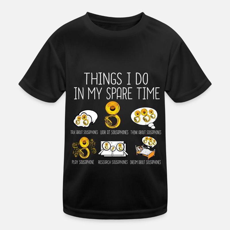 Sousaphone Gift Men Orchestra Big Band Tuba - Kids Functional T-Shirt - black