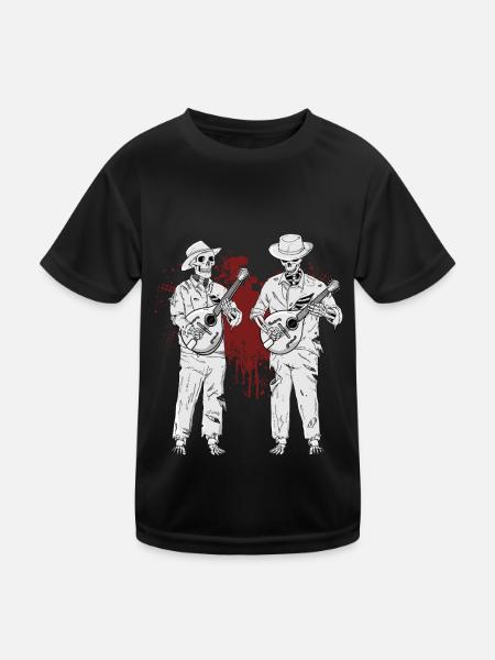 Country Music Zombies Bluegrass Band Mandoline - T-shirt sport Enfant - noir - Devant