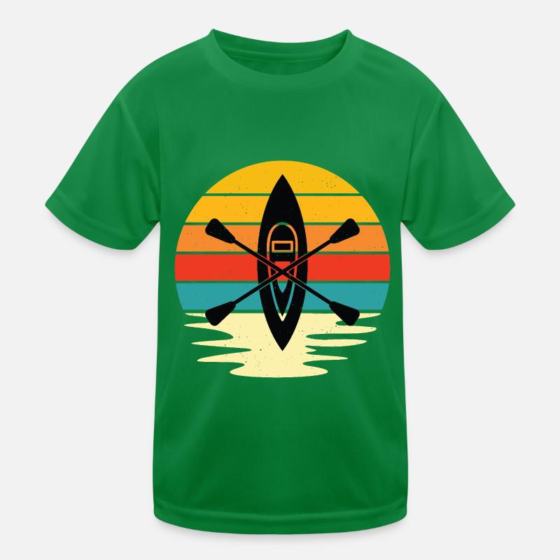 Kayak rétro au coucher du soleil T-shirt sport Enfant