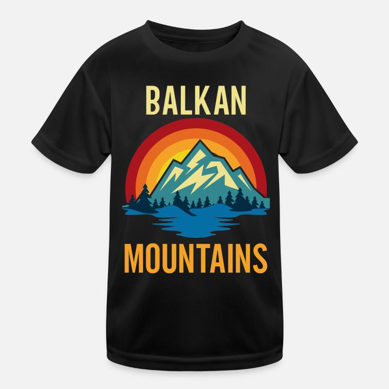 Balkan Mountains Sunset Kids Functional T-Shirt