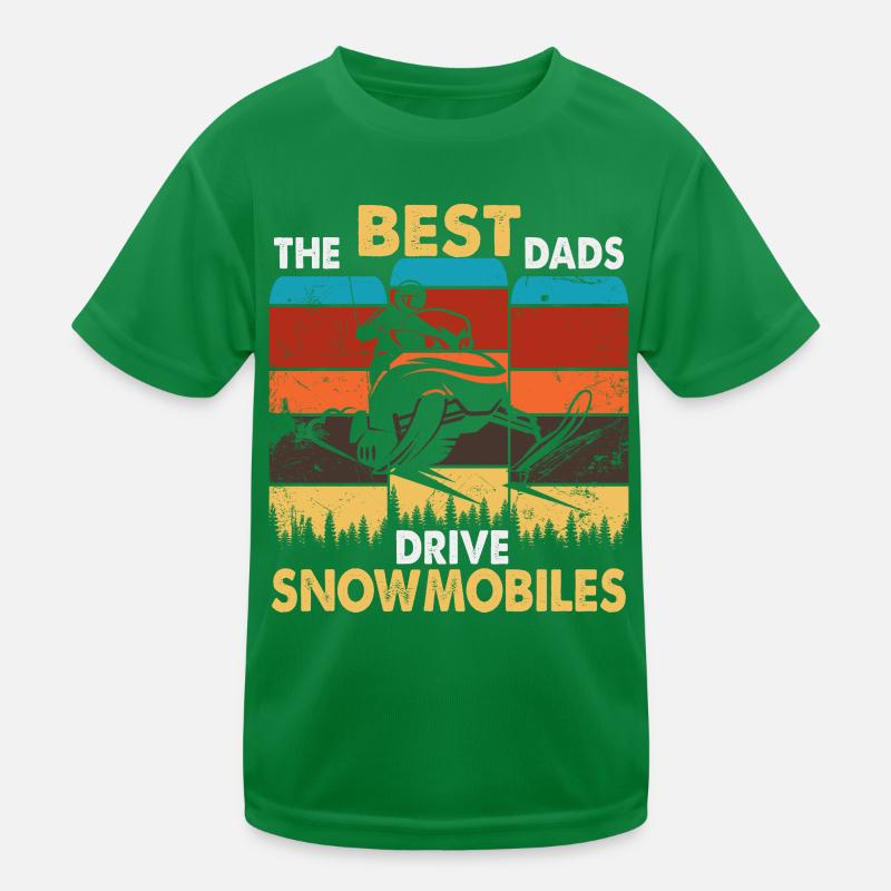 Cadeau drôle de cavalier de motoneige de papa de motoneige T-shirt sport Enfant