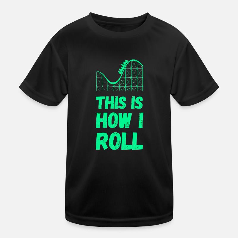 Roller coaster amusement park kirmes rummel gift Kids Functional T-Shirt