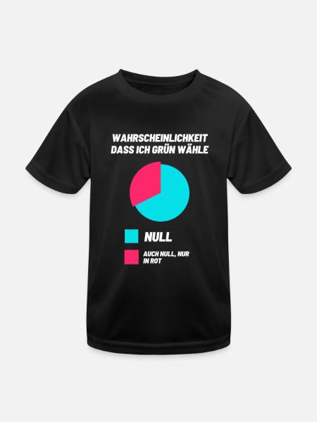 Grüne Demo Politik Wählen grundrechte freiheit - Kinder Funktions-T-Shirt - Schwarz - Vorne