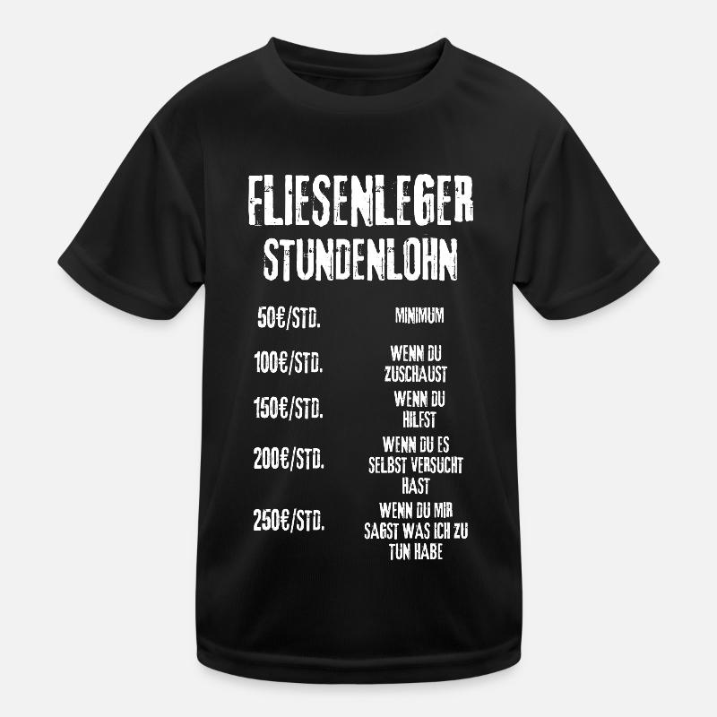 Fliesenleger Kinder Funktions-T-Shirt