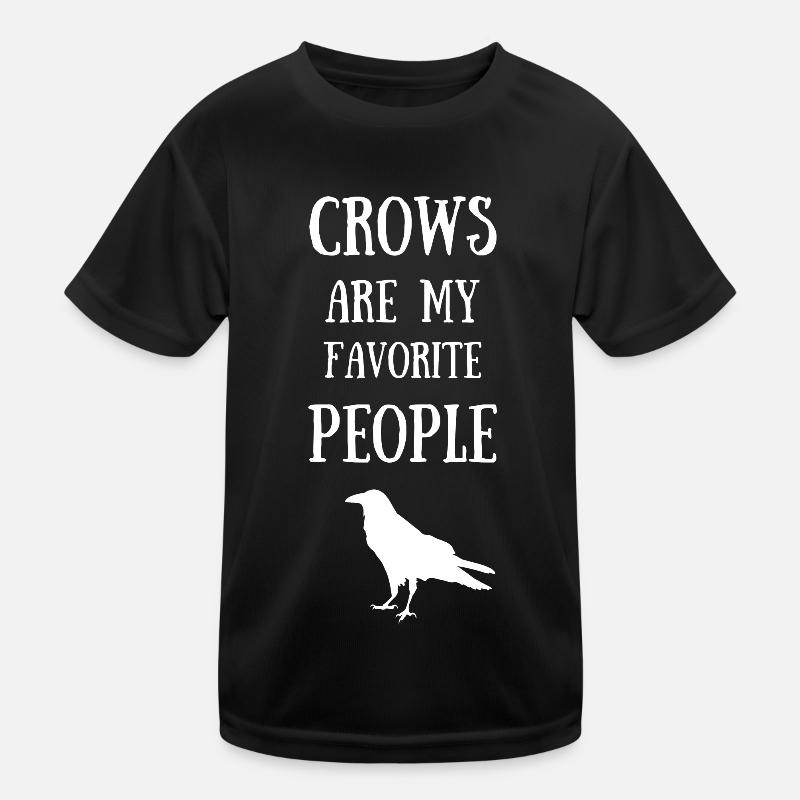 Raven bird crow beak fly gift Kids Functional T-Shirt