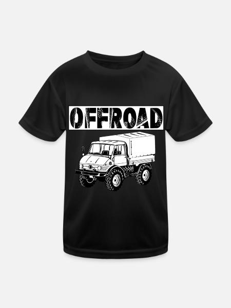 Unimog - Oldtimer - Offroad - Dispositif moteur universel - T-shirt sport Enfant - noir - Devant