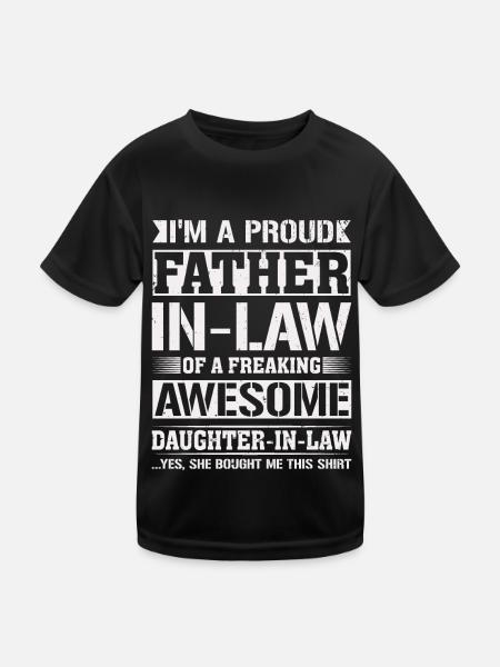 Father in Law Freaking Gifts from Daughter in Law - Kids Functional T-Shirt - black - Front