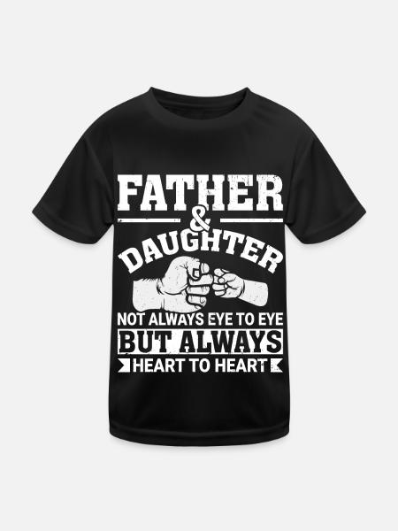 Father and Daughter Father's Day Father Gifts - Kids Functional T-Shirt - black - Front
