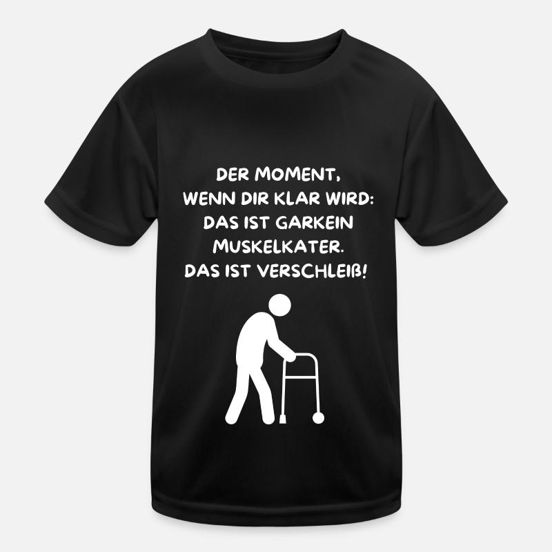 DER MOMENT WENN DIR KLAR WIRD, DASS MAN ALT IST 2 - Kinder Funktions-T-Shirt - Schwarz