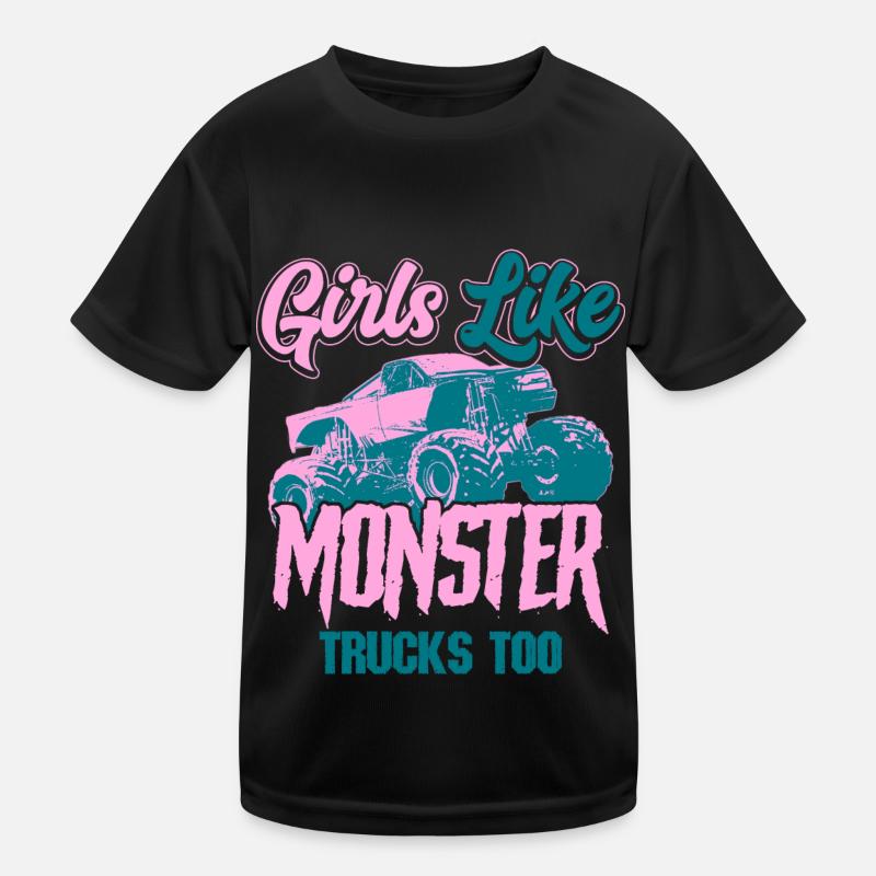 Monstertruck Kinder Funktions-T-Shirt