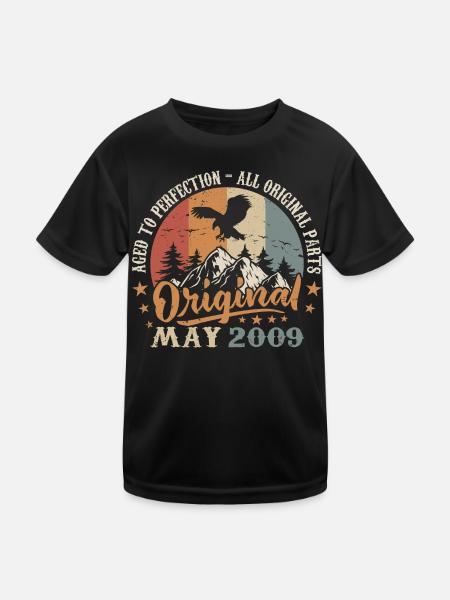 Mai 2009 Geburtstagsgeschenk 2009 Mai - 2009 Mai - Kinder Funktions-T-Shirt - Schwarz