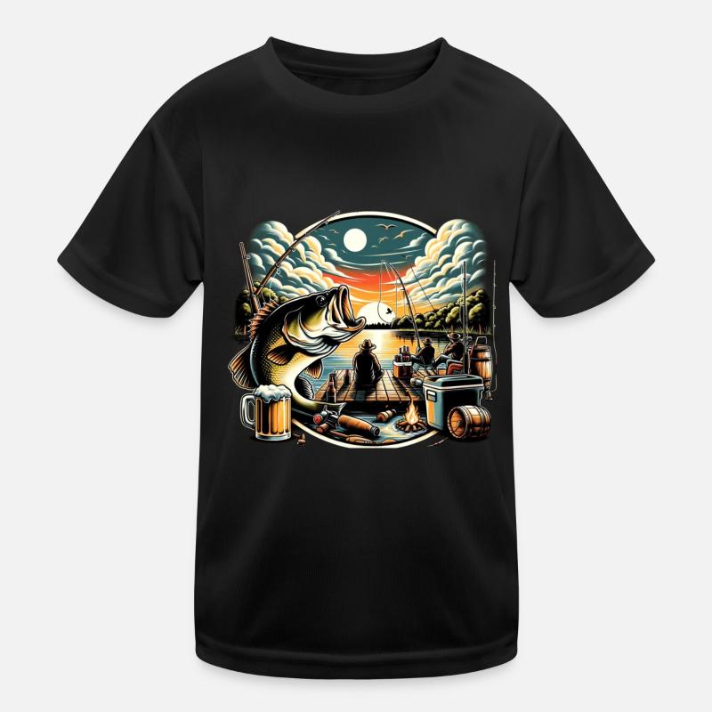 Bass Fish Kids Functional T-Shirt