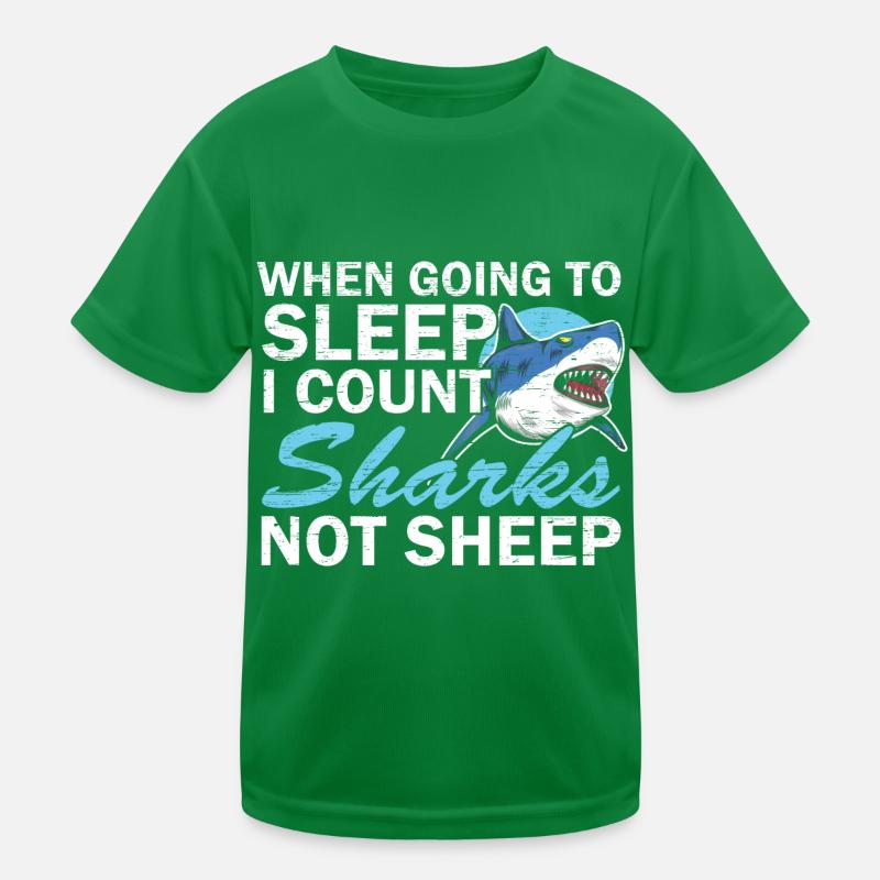 Quand je m’endors, je compte les requins, pas Sha T-shirt sport Enfant