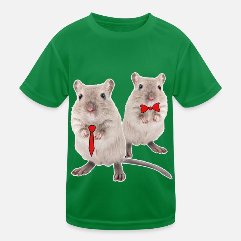 Drôle de souris de course avec cravate & mouche T-shirt sport Enfant