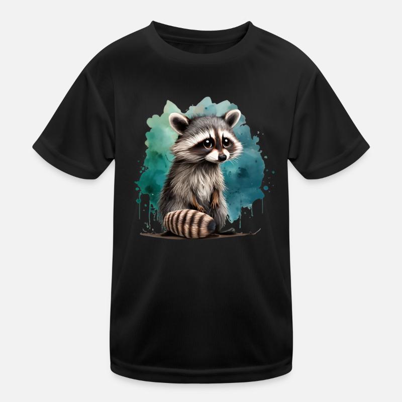 Mignon raton laveur T-shirt sport Enfant