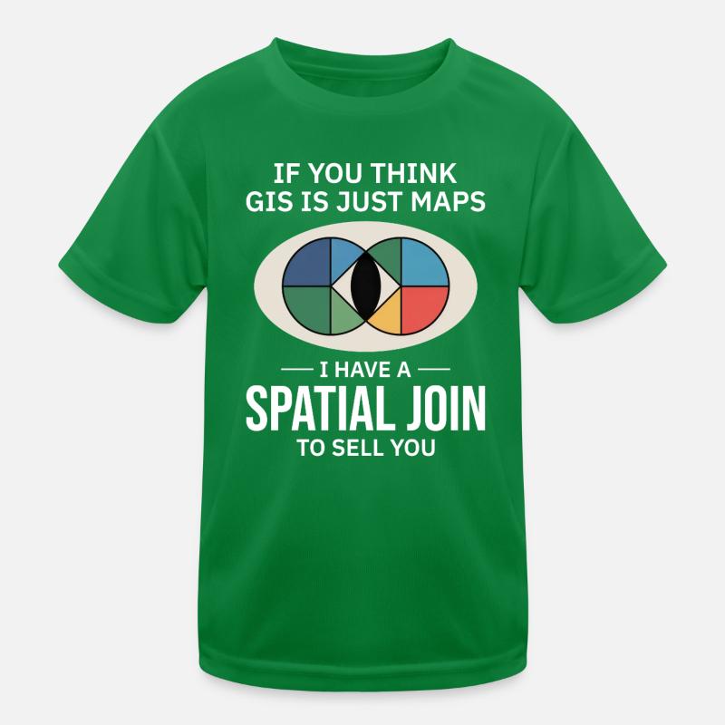 GIS Spatial Join Map Data Analysis Kids Functional T-Shirt
