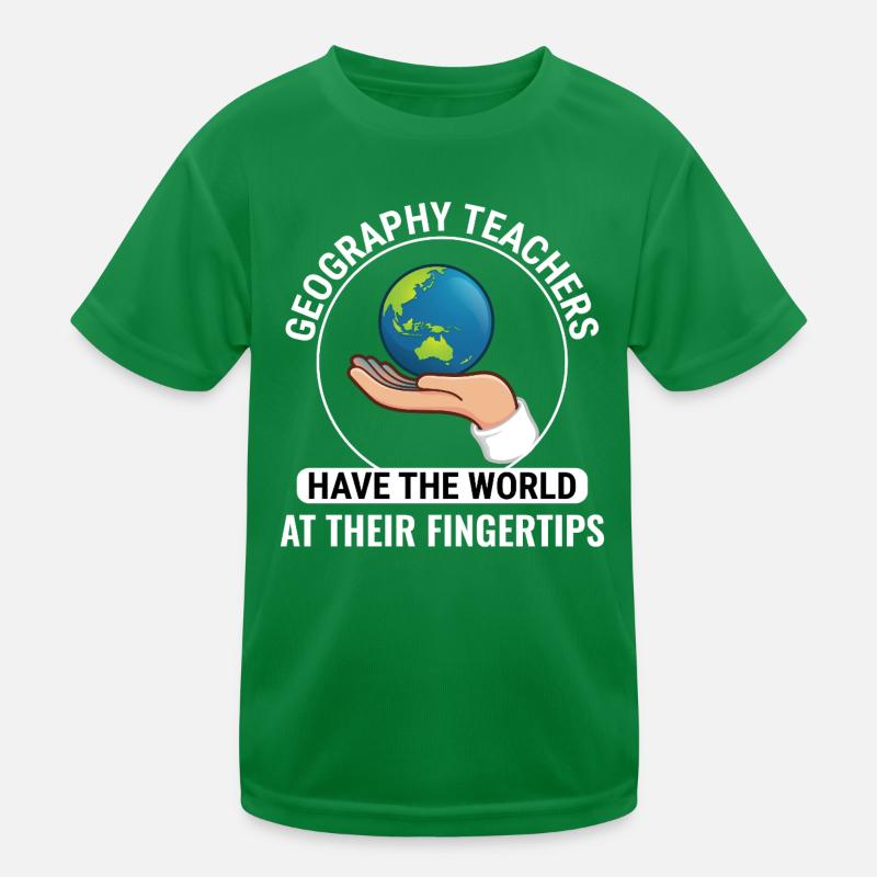 SIG Main Globe Monde Données Spatiales Géographie T-shirt sport Enfant