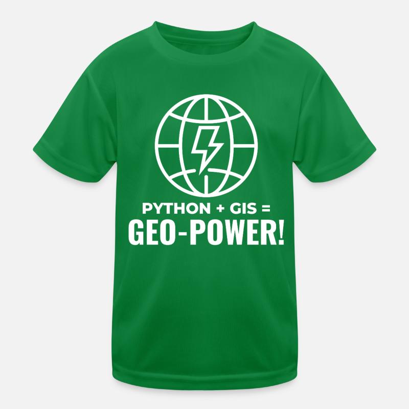 Python GIS Geo-Power Programming Geospatial Kids Functional T-Shirt