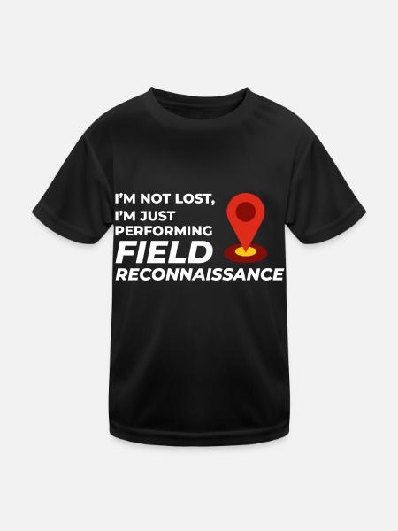 Feldaufklärung GIS Vermessungsingenieur Kartierung Humor - Kinder Funktions-T-Shirt - Schwarz