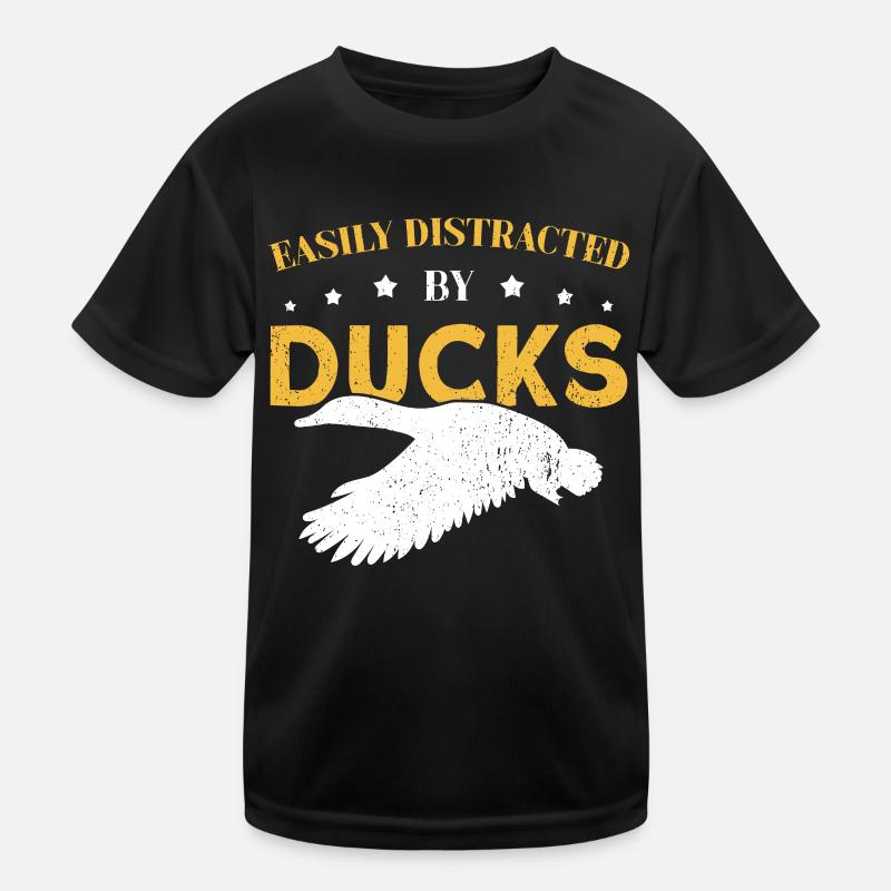 Easily Distracted By Ducks Kinder Funktions-T-Shirt