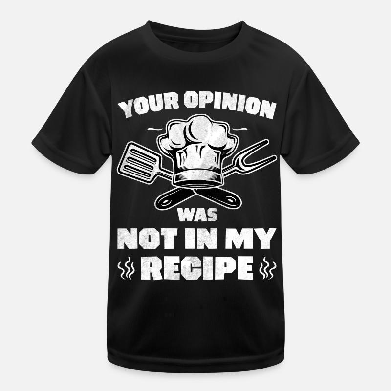 Funny Chef Chef Recipe Kids Functional T-Shirt