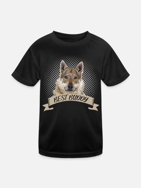 Meilleur ami du lévrier tchécoslovaque - T-shirt sport Enfant - noir - Devant