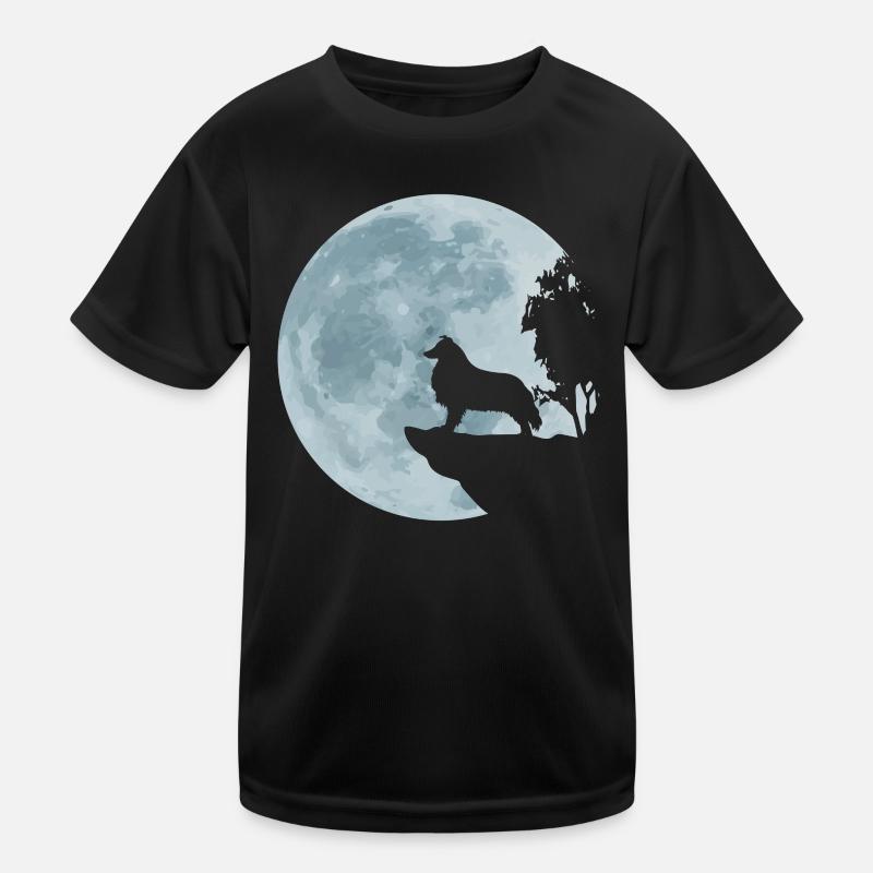 Colley Full Moon Collies Chien Coeur Chiens Cadeau T-shirt sport Enfant