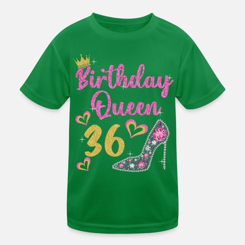 36th Birthday Queen 36 years Thirty-six Kids Functional T-Shirt