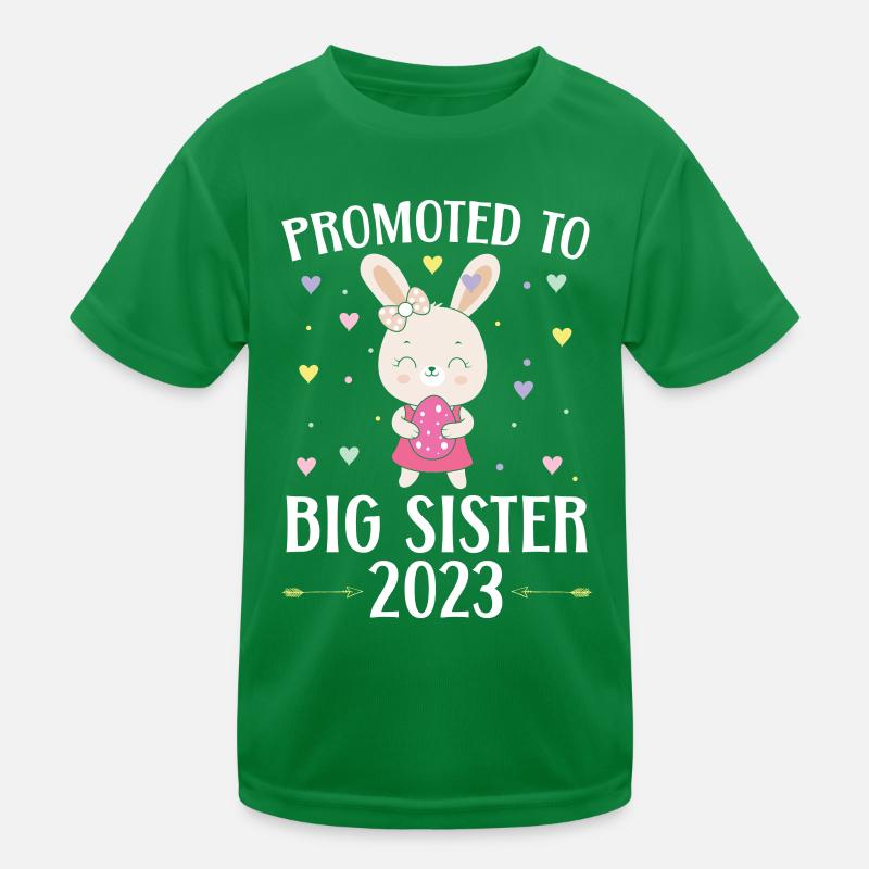 Zur großen Schwester befördert 2023 Schwesterchen Kinder Funktions-T-Shirt