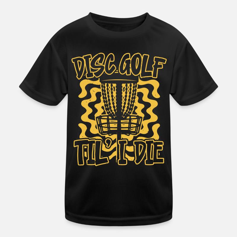 Scheibengolf bis ich sterbe Frolf Freizeit-Werfer Kinder Funktions-T-Shirt