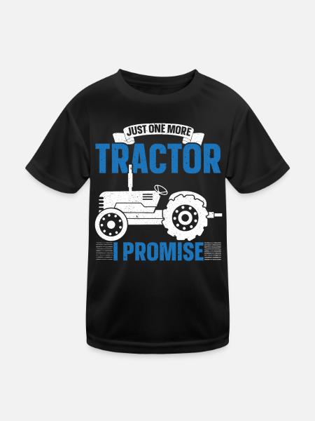 Nur noch einen Traktor verspreche ich Bauernhof Ba - Kinder Funktions-T-Shirt - Schwarz - Vorne