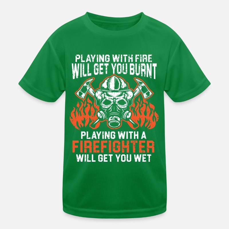 Pompier pompier pompier pompier pompier T-shirt sport Enfant