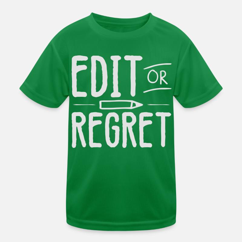 Edit Or Regret Grammar Polizei Englisch Lehrer Kinder Funktions-T-Shirt