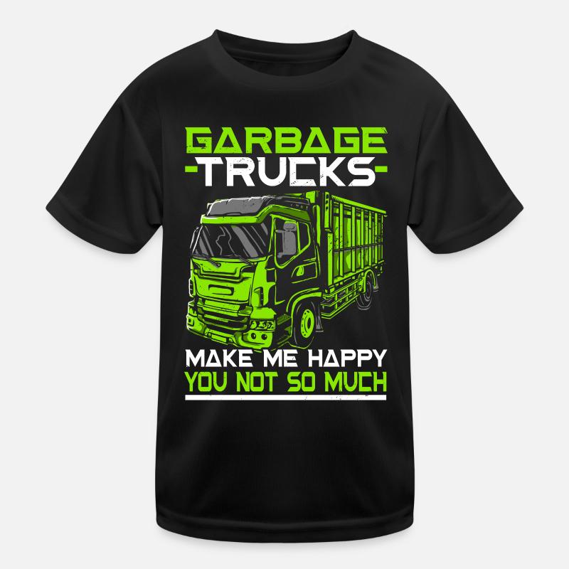Garbage Truck Trash Collector Recycling Abfall Kinder Funktions-T-Shirt